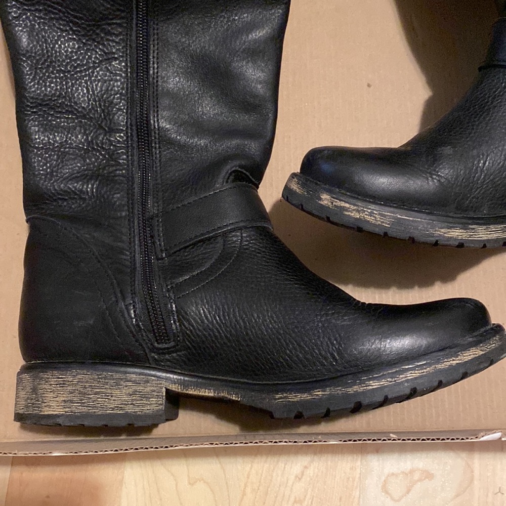 Steve Madden Black Leather Fairmont Boot Size 7.5. Great Condition. See pics. - Picture 14 of 15